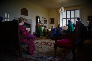 The drawing room at Treowen, the site for the larp.